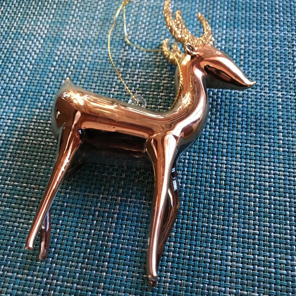 Glass Reindeer ornament
